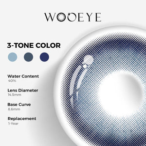 Human Barbie Blue Color Contacts specifications: 14.5mm diameter, 8.6mm base curve, and 40% water content for daily comfort.