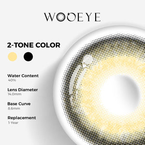 Banshe Black Brown Contact Lenses Color Contacts specifications: 14.0mm diameter, 8.6mm base curve, and 40% water content for daily comfort.