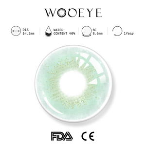 Glacie rGreen product specifications, Wooeye logo on top, FDA and CE certification marks on bottom