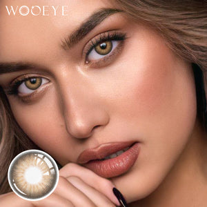 Model wearing Jennie Brown Contact Lenses