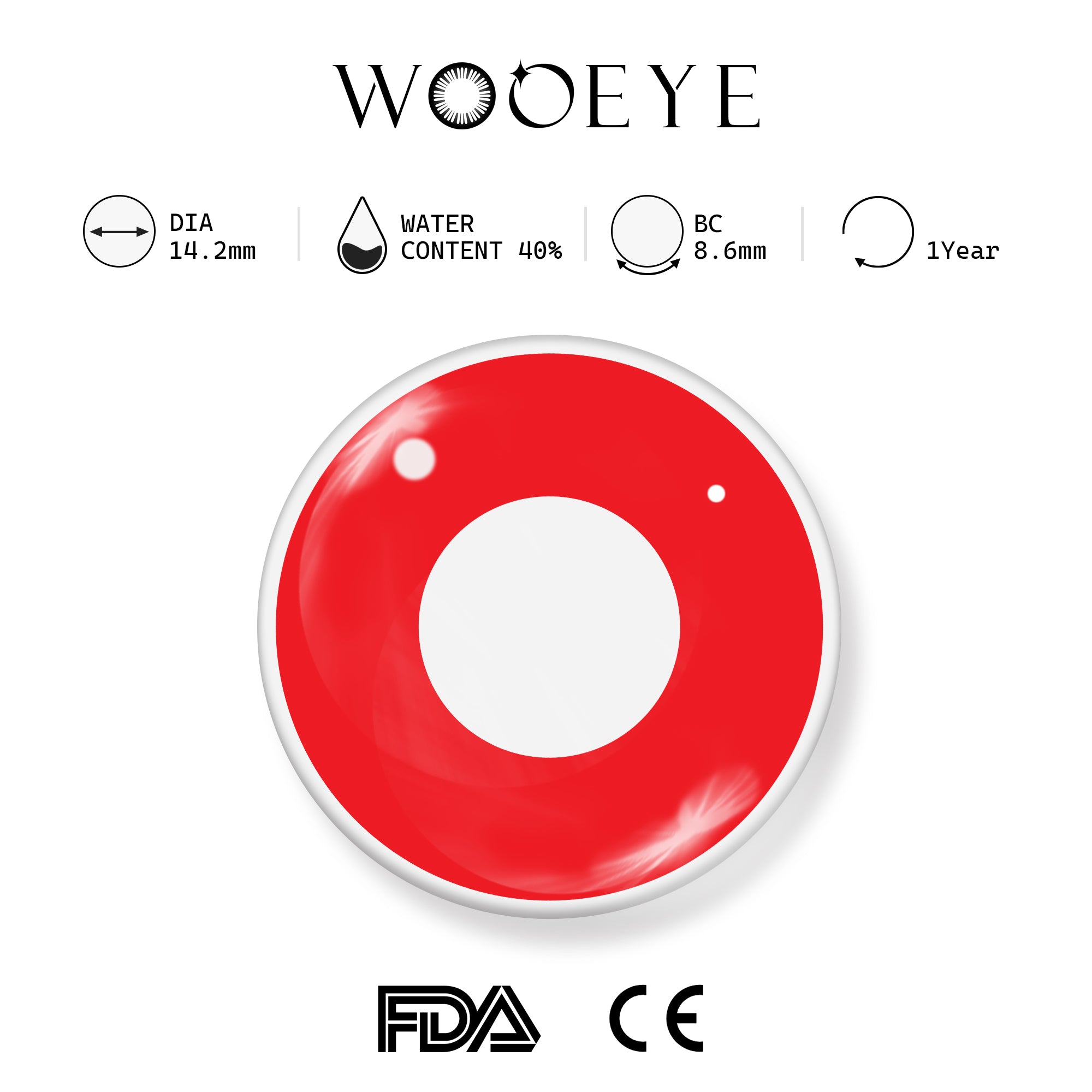 Ring Red Contact Lenses Product Features