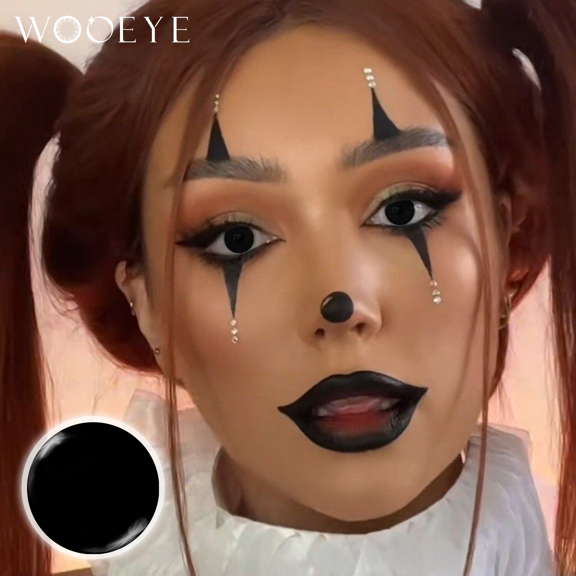 Wooeye All Black Contact Lenses | 1 Year