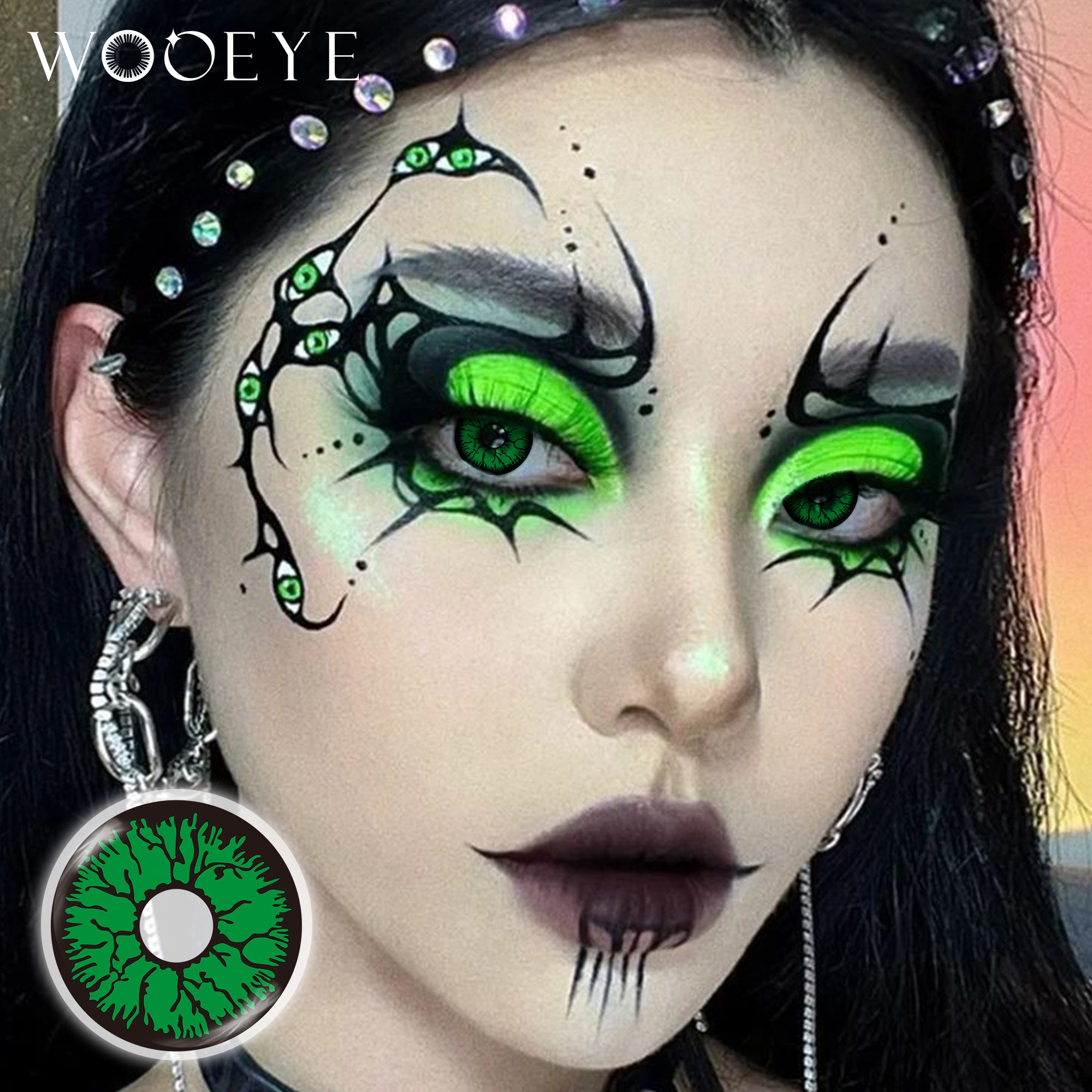 Model wearing Bloodsucker III Contact Lenses
