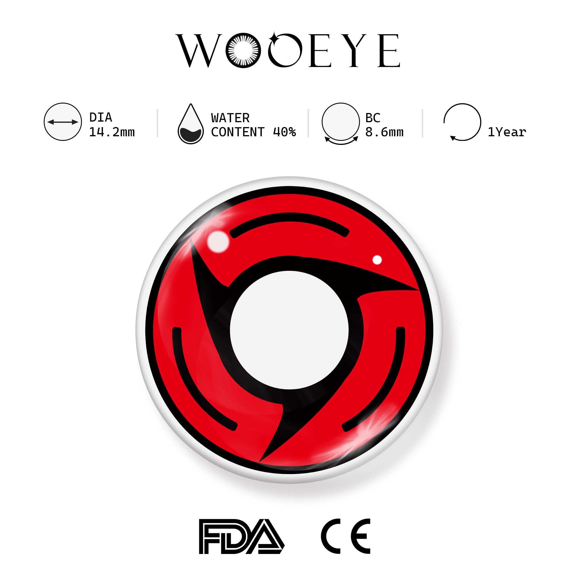 Sharingan Contact Lenses Product Features