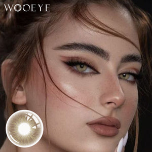 Model wearing Love Brown Contact Lenses