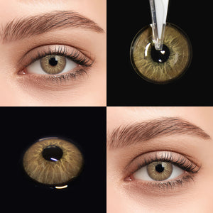 Brown eyes wearing Love Brown Contact Lenses
