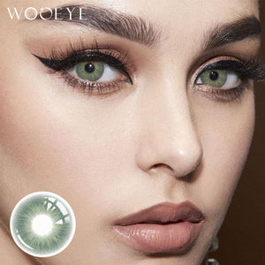 Model wearing Love Green Contact Lenses