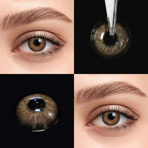 Brown eyes wearing Omg Brown I Contact Lenses