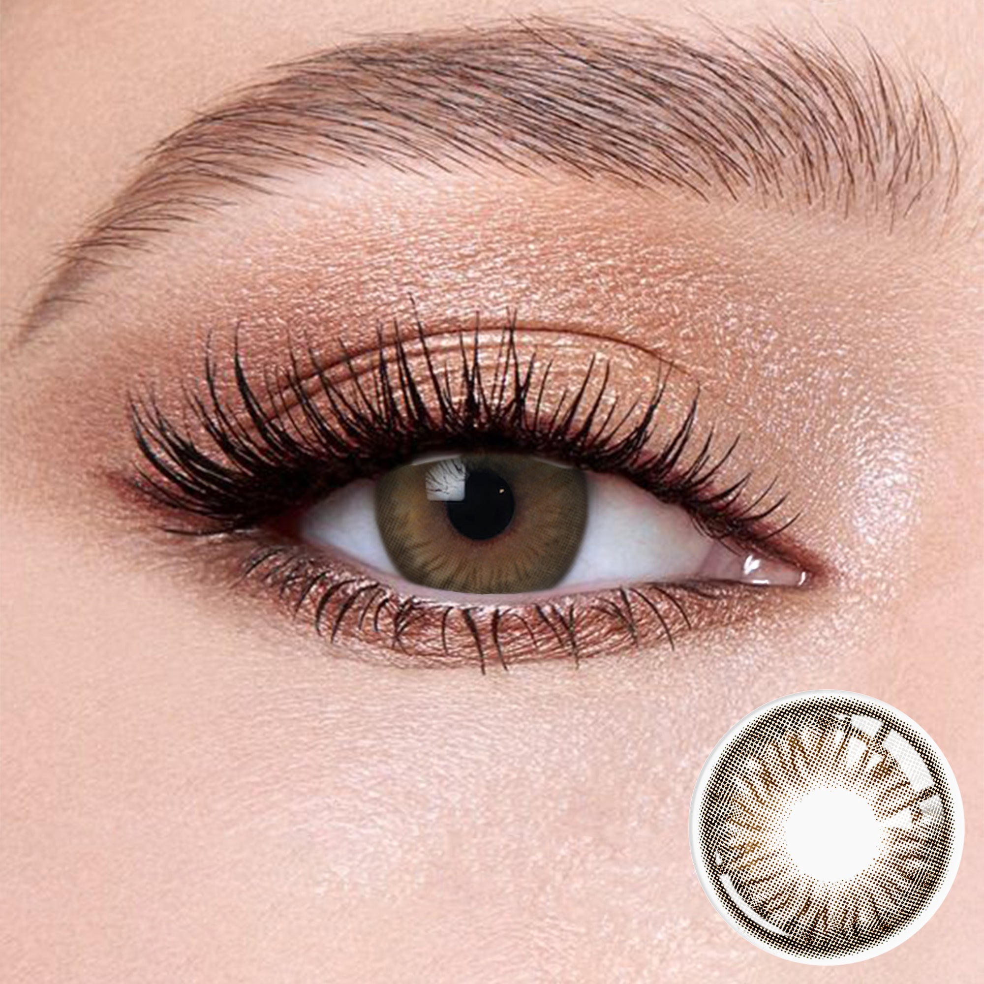 Eye effects of wearing Chocolate Oat Gray II Contact Lenses