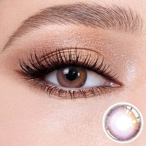 Sakura Purple contact lense for brown eyes - Wooeye