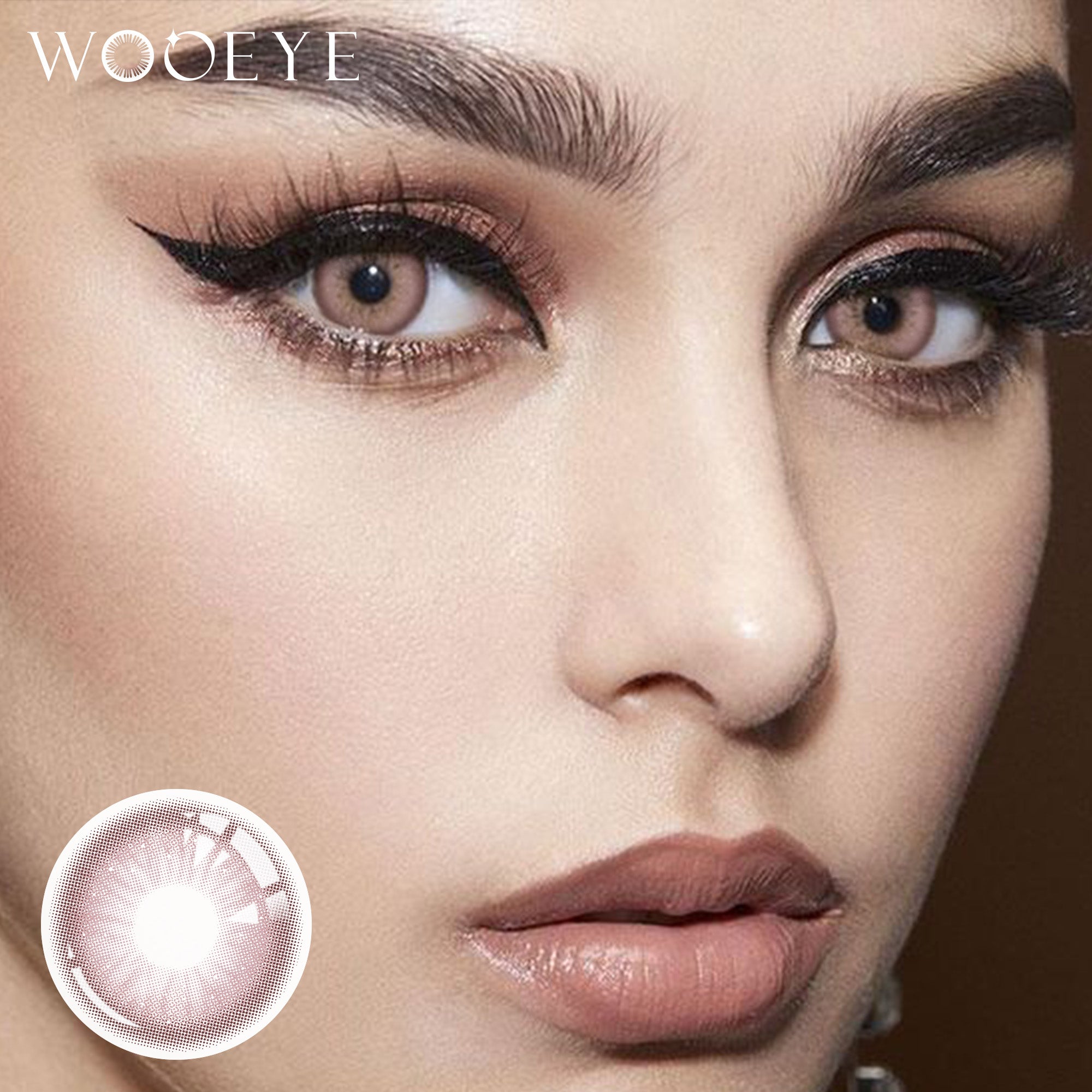 Model wearing Sweet Purple Contact Lenses