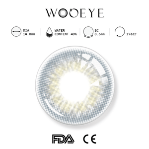 Taylor Gray product specifications, Wooeye logo on top, FDA and CE certification marks on bottom