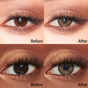 Girls of different skin colors wearing Trends Brown contact lenses