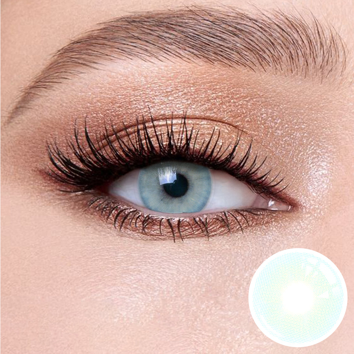 Eye effects of wearing Mousse Blue Contact Lenses