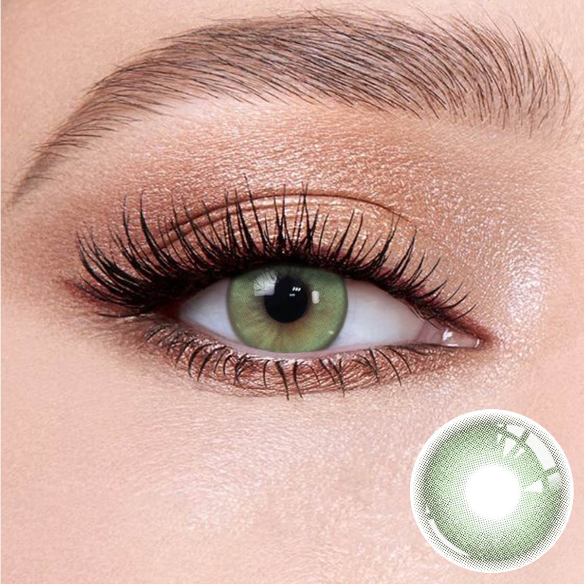 Wooeye Frozen Green Grey Contact Lenses | 1 Year