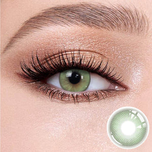 Honeycomb Green contacts for a romantic date