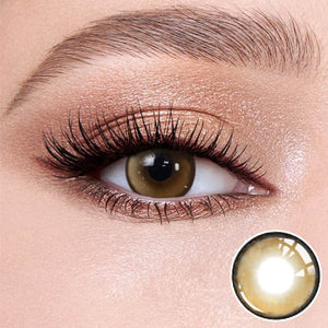 Milk Tea Grey contact lense for brown eyes - Wooeye