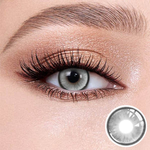 Boston Grey contact lense for brown eyes - Wooeye