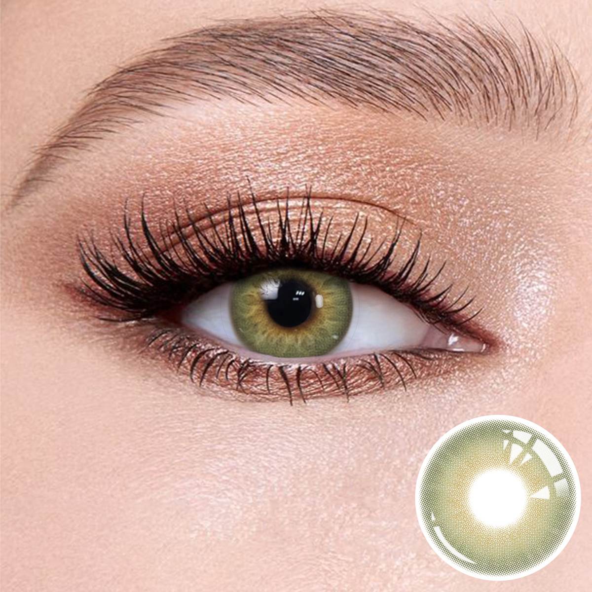 Moonlit Green contact lense for brown eyes - Wooeye