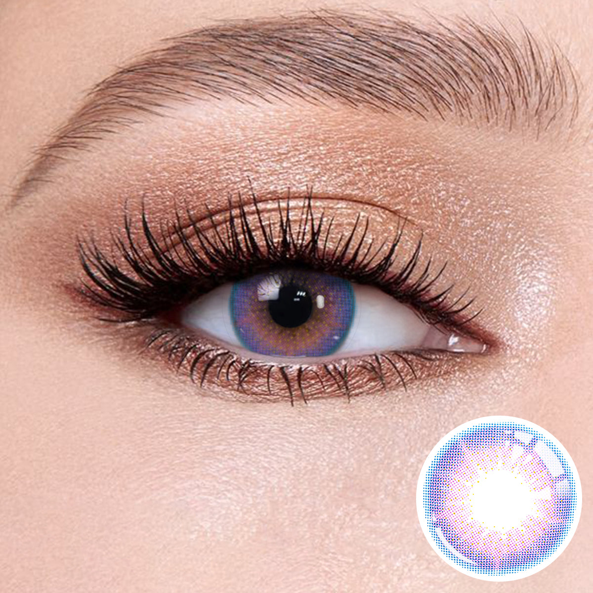 Eye effects of wearing Dreamland Purple Contact Lenses