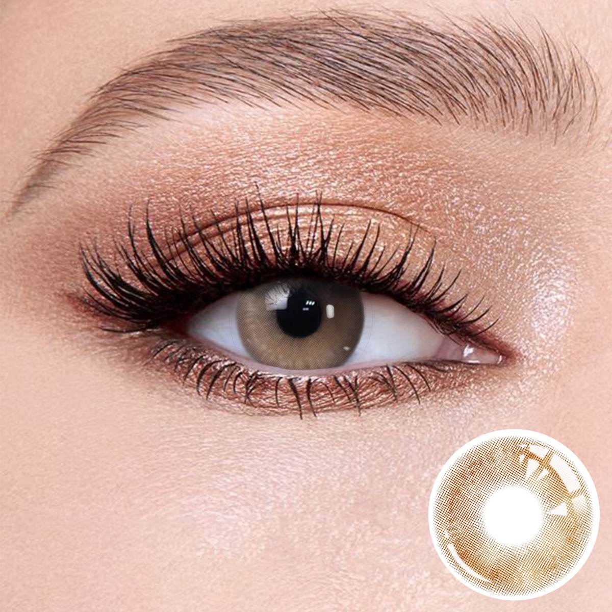 Clouds Brown Natural contact lense