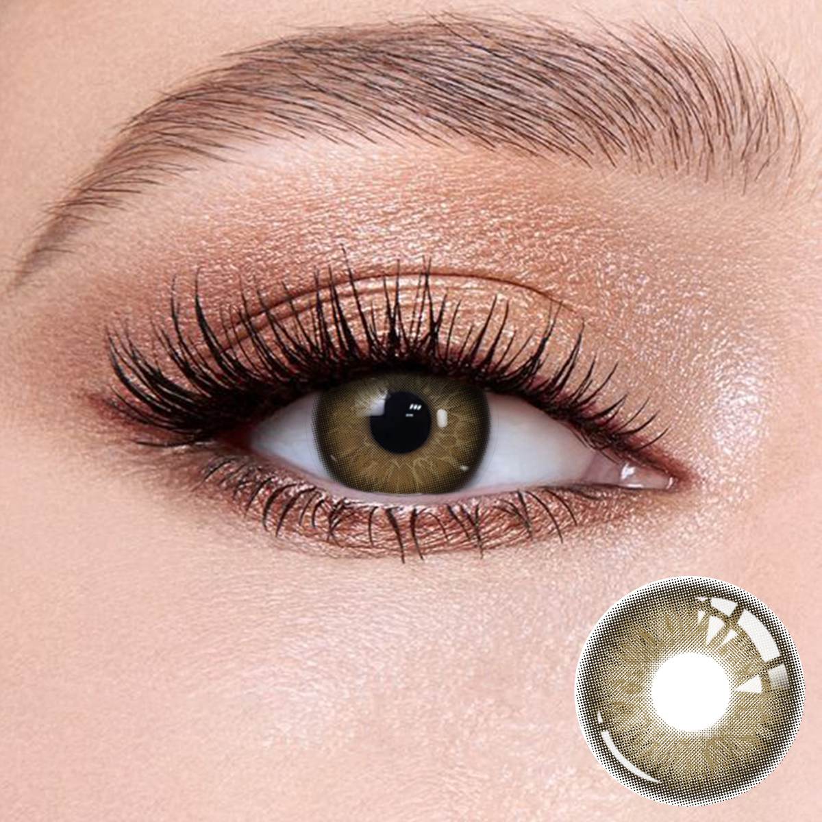 Wooeye Pixel Brown Contact Lenses | 1 Year