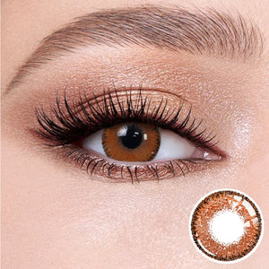 Eye effects of wearing Autumn Sycamore Brown Contact Lenses