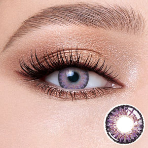 Eye effects of wearing Yolanda Purple Contact Lenses