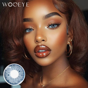 Model wearing Magic Blue Contact Lenses