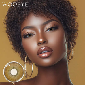 Model wearing Transform Brown Contact Lenses