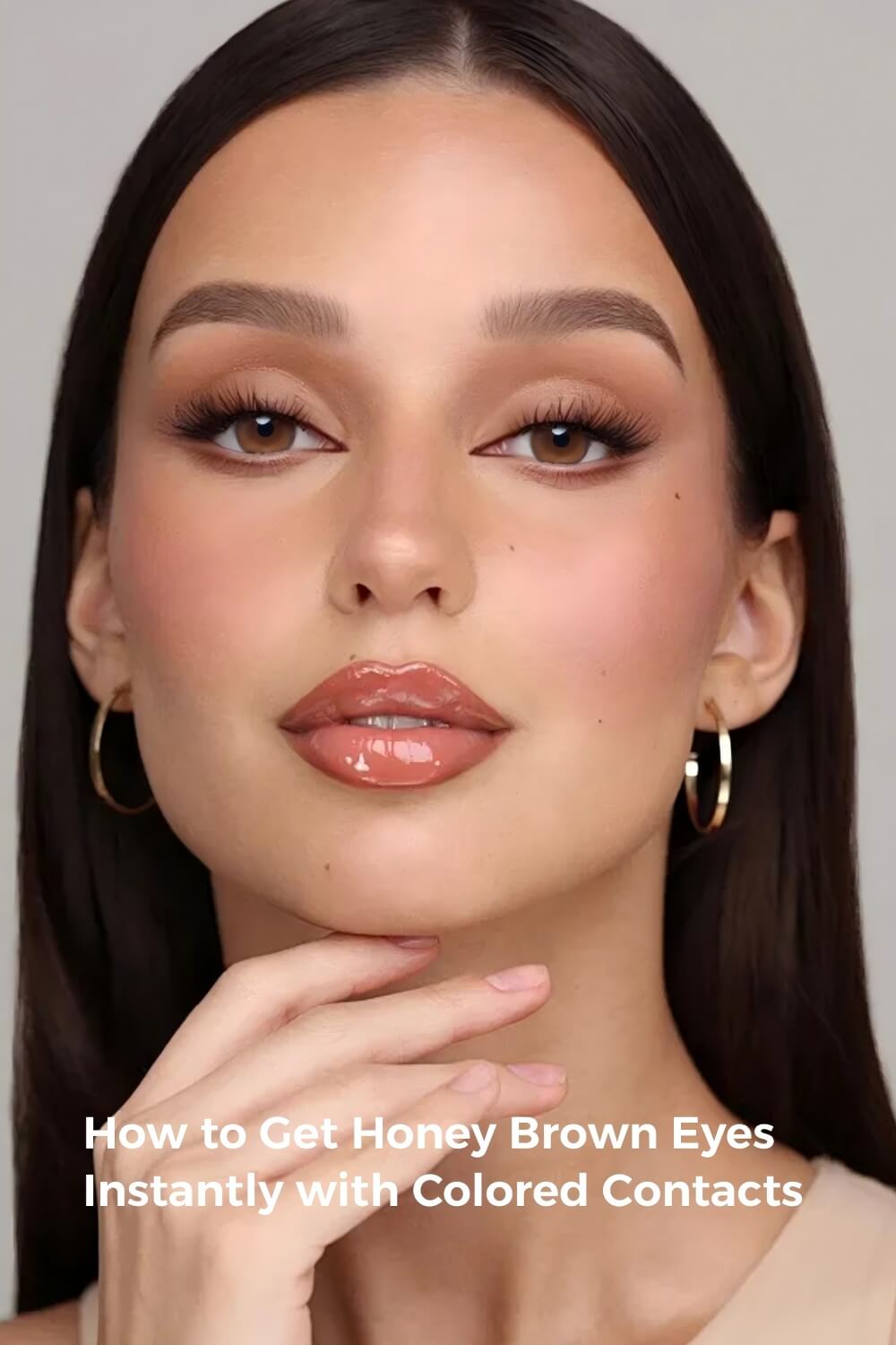 How to Get Honey Brown Eyes Instantly with Colored Contacts