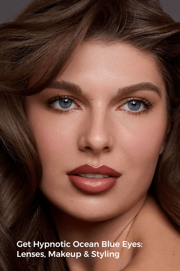 Get Hypnotic Ocean Blue Eyes: Lenses, Makeup & Styling