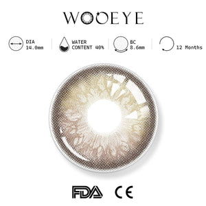 alice brown product specifications, Wooeye logo on top, FDA and CE certification marks on bottom