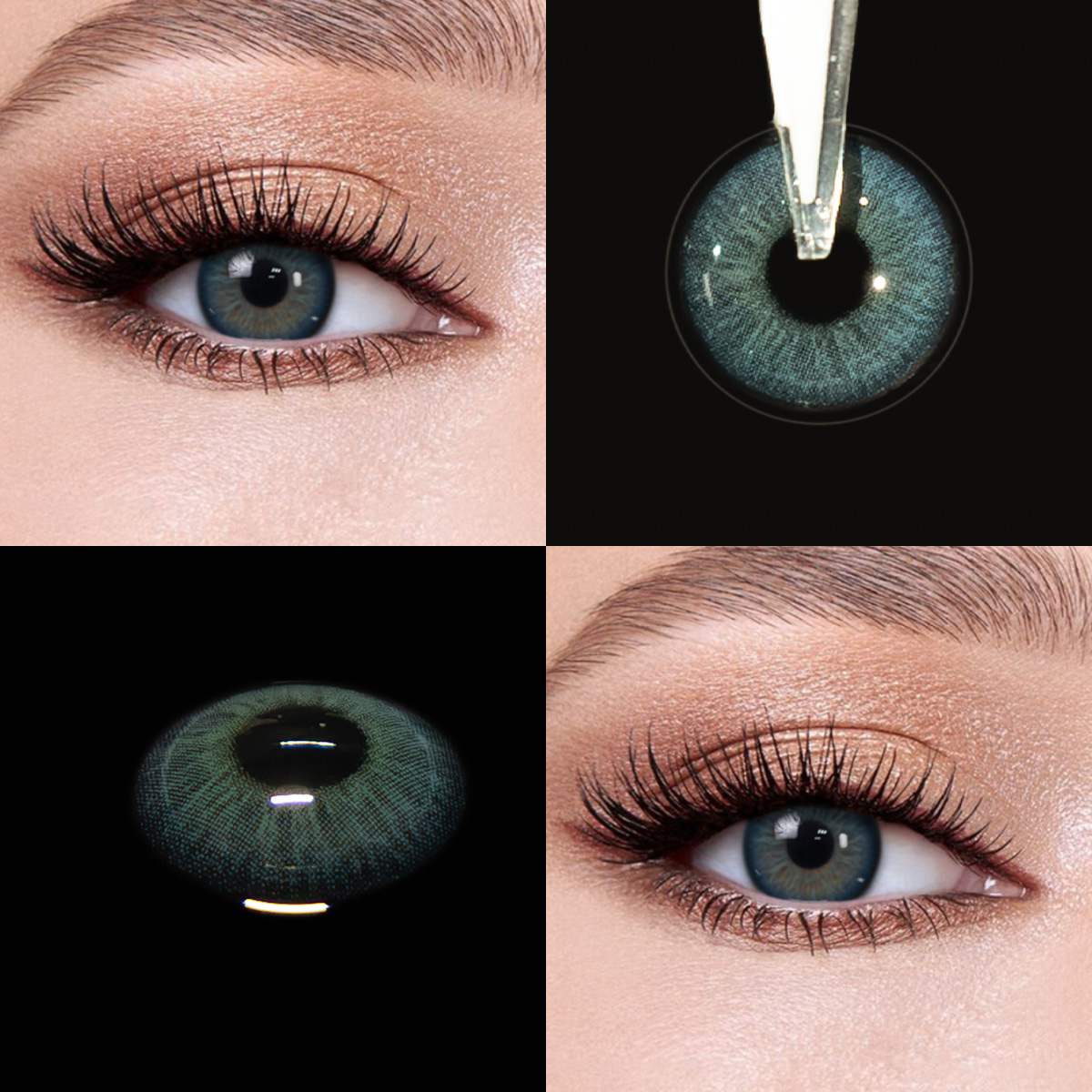 Elf Blue eye effect close-up and product close-up