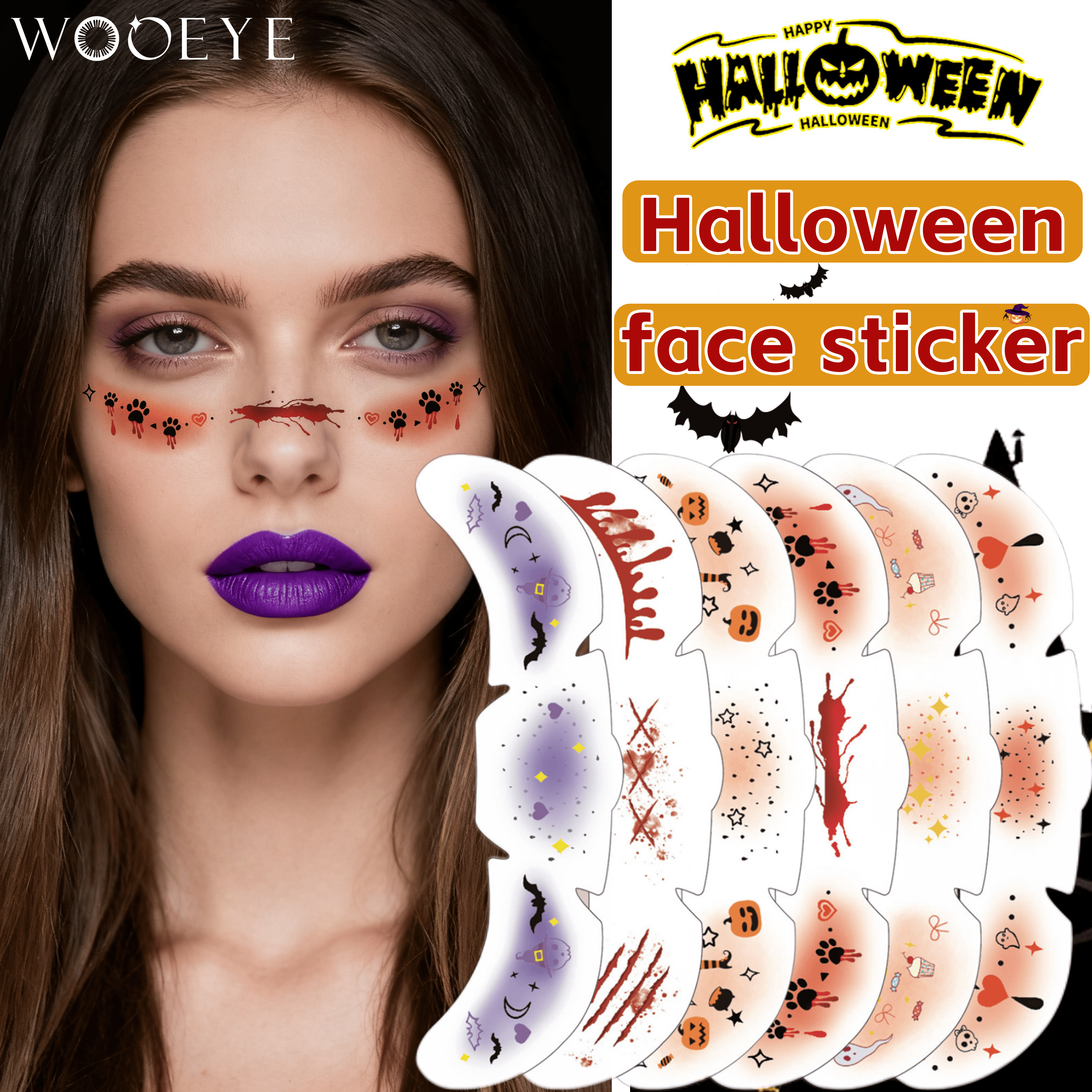 Wooeye Halloween face stickers