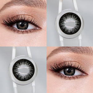 Pearl Gray I contact lenses eye effect close-up and product close-up