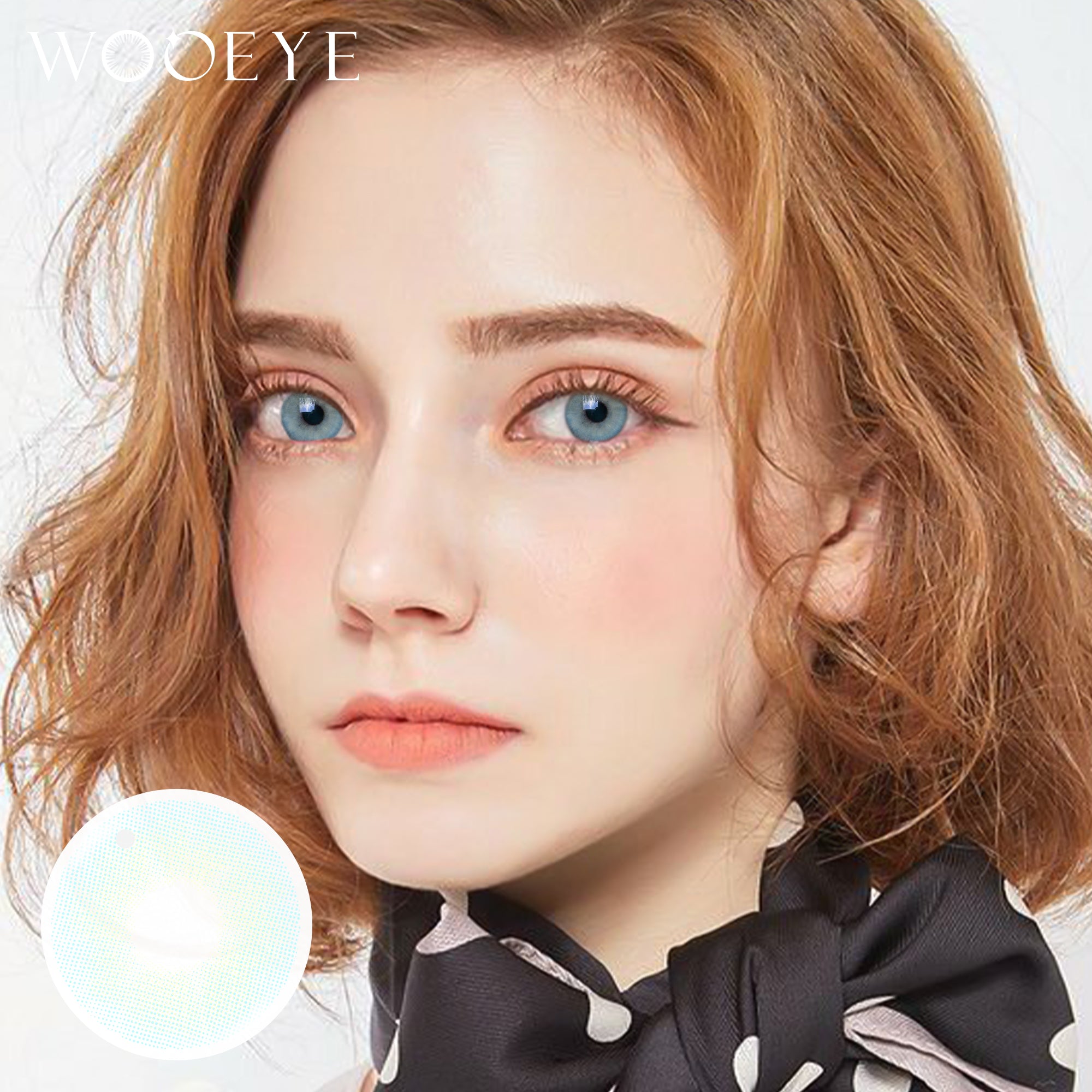 Wooeye Mousse Blue Contact Lenses | 1 Year