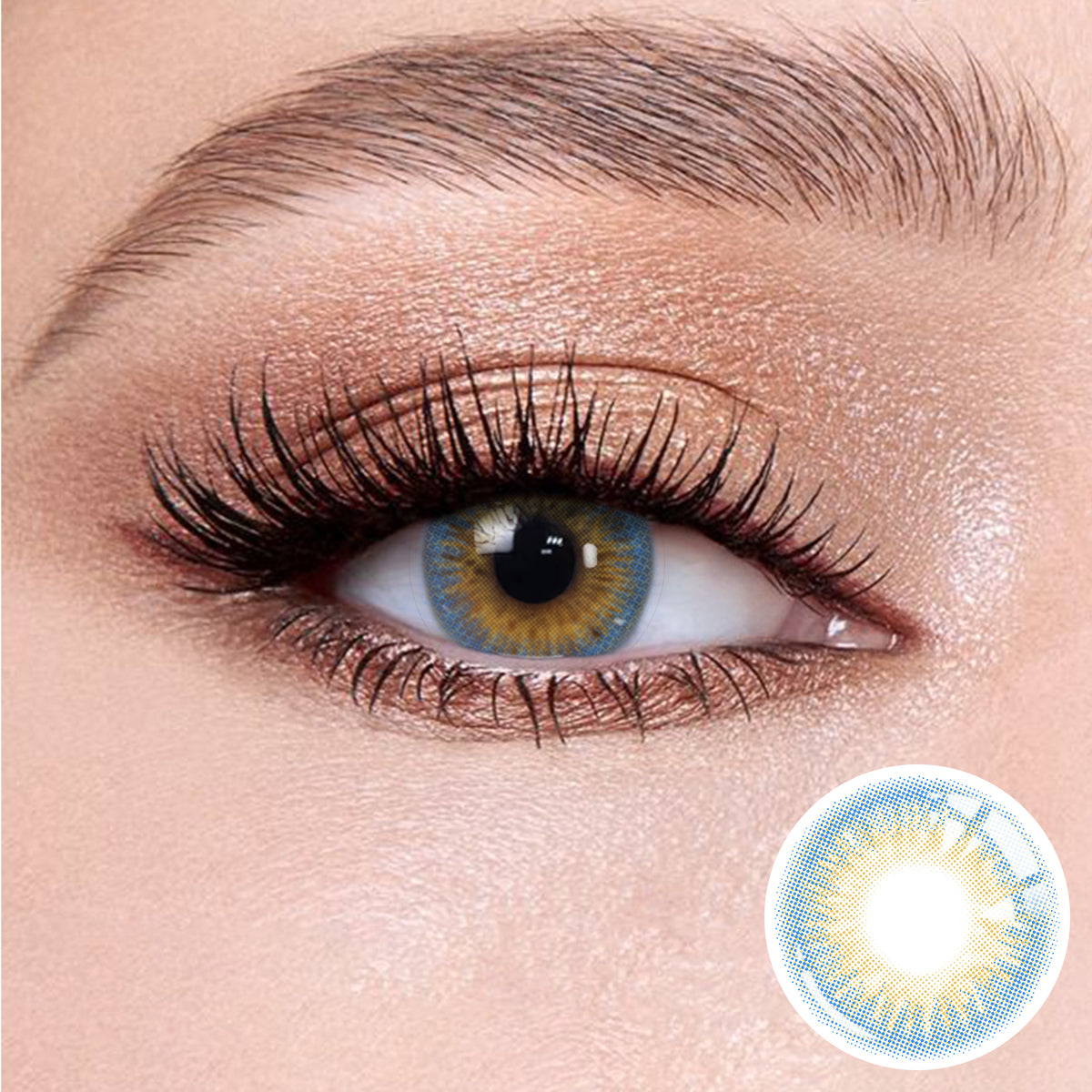 Wooeye Banshe Brown Blue Contact Lenses | 1 Year