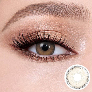 Cream Brown II contact lense for brown eyes - Wooeye