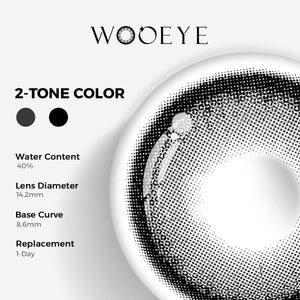 Mocha Gray Contact Lenses Color Contacts specifications: 14.2mm diameter, 8.6mm base curve, and 40% water content for daily comfort.