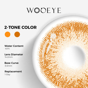 Coffee Brown Color Contacts specifications: 14.2mm diameter, 8.6mm base curve, and 40% water content for daily comfort.