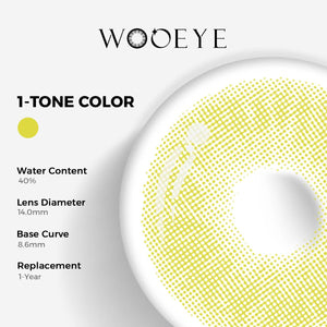 Mulberry Green Color Contacts specifications: 14.0mm diameter, 8.6mm base curve, and 40% water content for daily comfort.