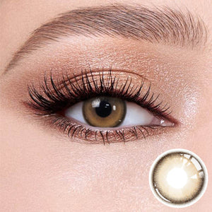 Hazel Brown contact lense for brown eyes - Wooeye
