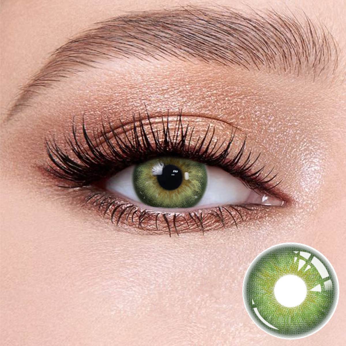 Wooeye Olive Green Contact Lenses | 1 Day,10 Pcs