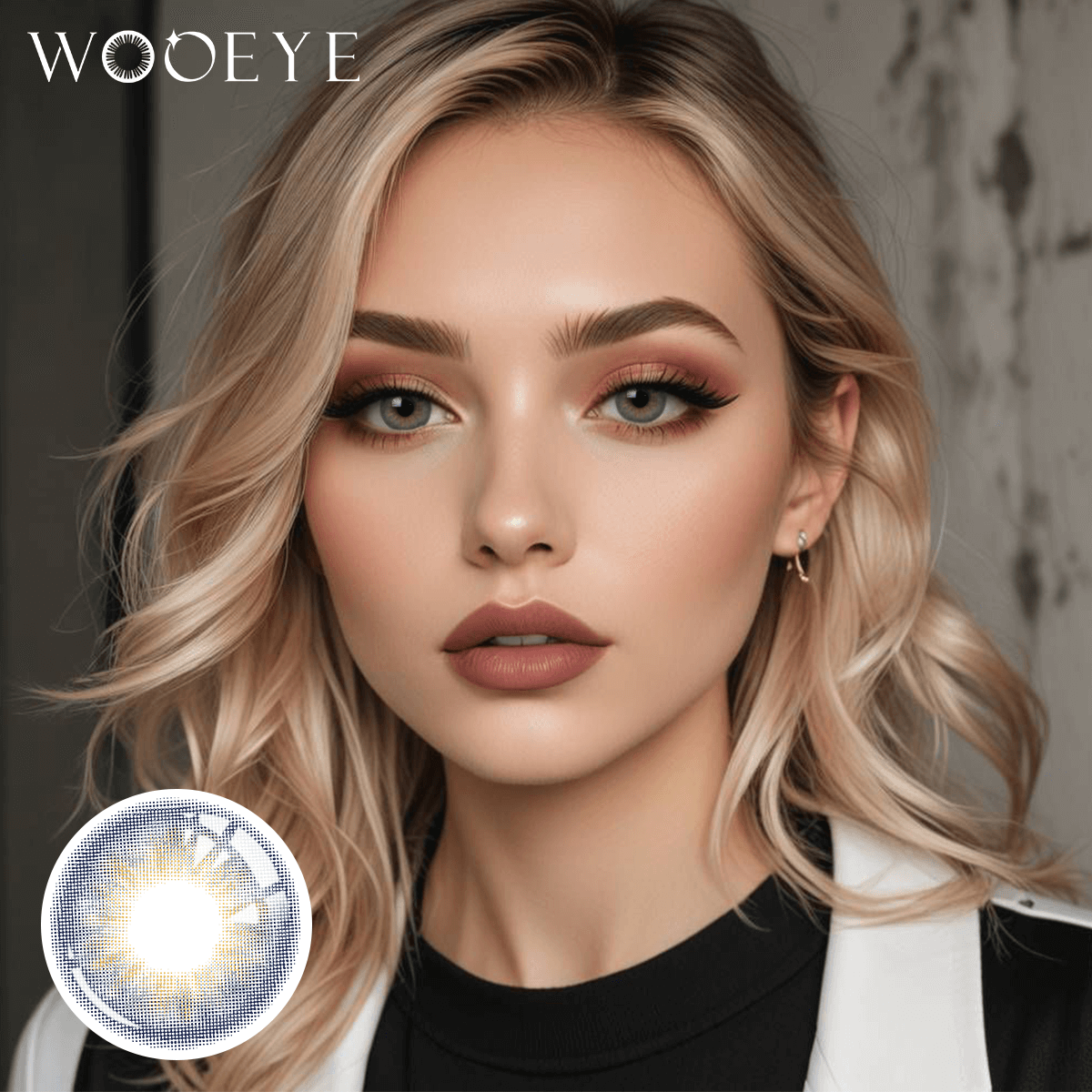 Wooeye Wine Blue Contact Lenses | 1 Year