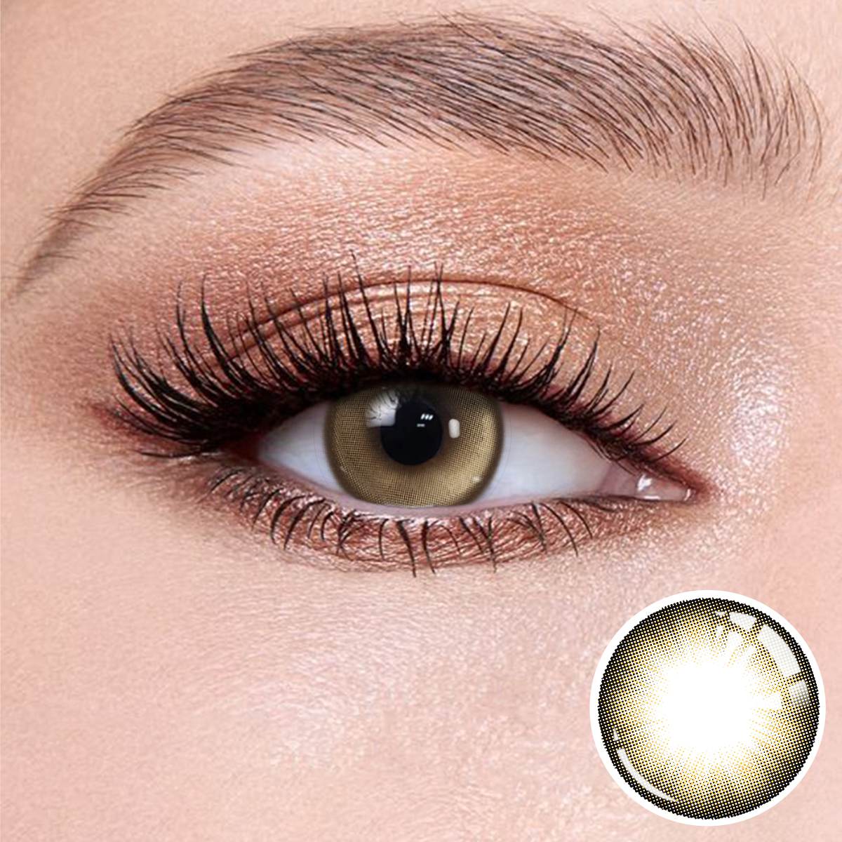 Wooeye Honey Peach Grey Contact Lenses | 1 Day,10 Pcs