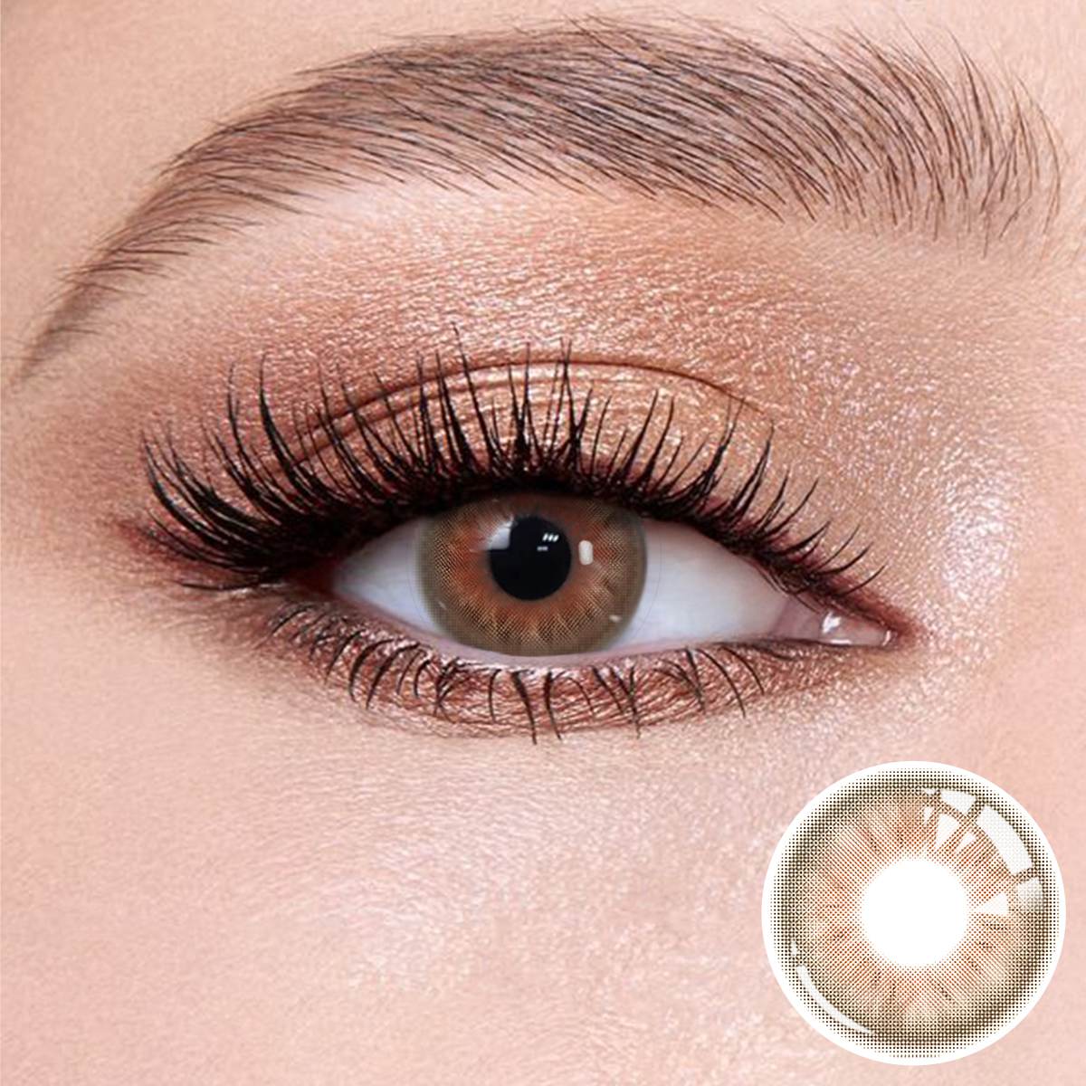 Coral Grey contact lense for brown eyes - Wooeye