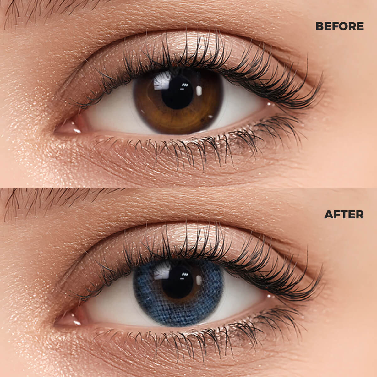 Queen Ice Blue Contact Lenses Color Contacts specifications: 14.2mm diameter, 8.6mm base curve, and 40% water content for daily comfort.
