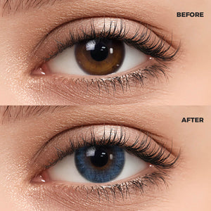 Queen Ice Blue Contact Lenses Color Contacts specifications: 14.2mm diameter, 8.6mm base curve, and 40% water content for daily comfort.